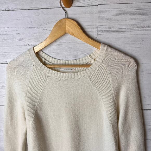 Anthropologie Sweater Womens Size XS Ivory & Mustard Cuffs Rebekah Tunic - Picture 8 of 16